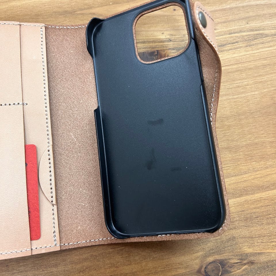 【訳あり品19】iPhone15 Pro Max用ケース 栃木レザー NATURAL nc3938