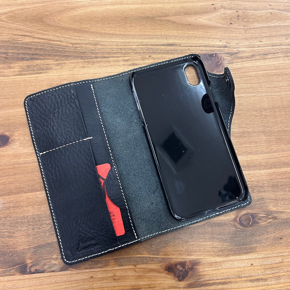 【訳あり品20】iPhone11ProMax用ケース 栃木レザー BLACK nc3923
