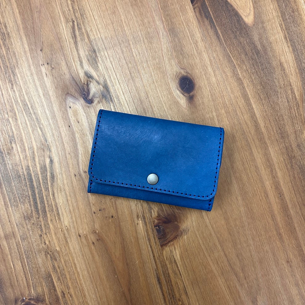 【訳あり品25】 ミニ財布 イタリアンレザー BLUE NC3742w