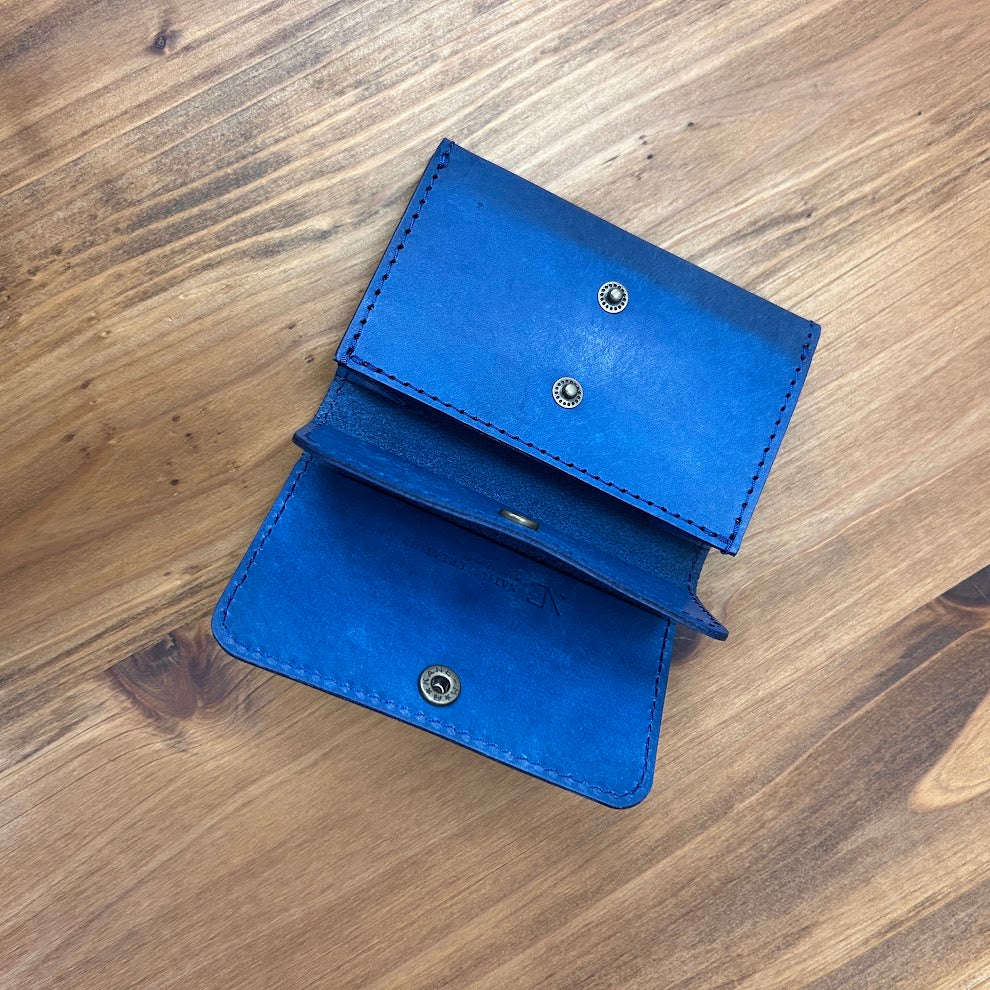 【訳あり品25】 ミニ財布 イタリアンレザー BLUE NC3742w