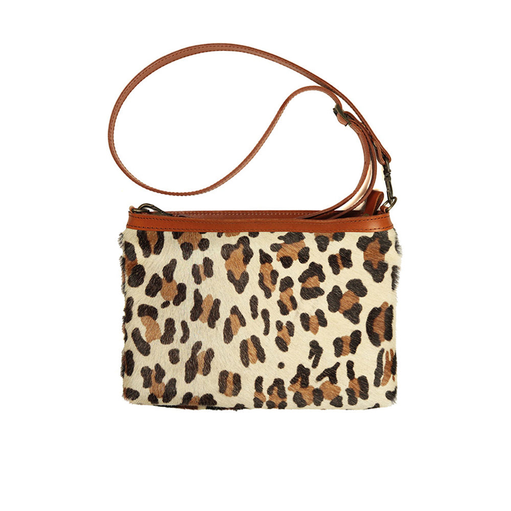 【中サイズ】レザーファー(豹柄)サコッシュ NC3420FL|Native Creation(ネイティブクリエーション)公式オンラインショップ