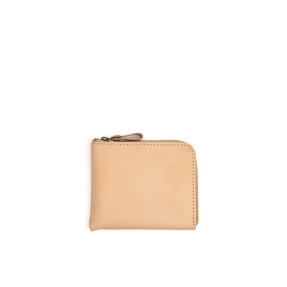 ナチュラルレザー L字ファスナー薄型ミニ財布 NC3746-NTR