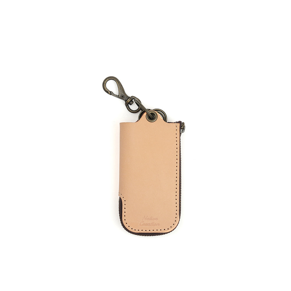 ラウンドファスナーキーケース 栃木レザーナチュラル NC3779-NTR