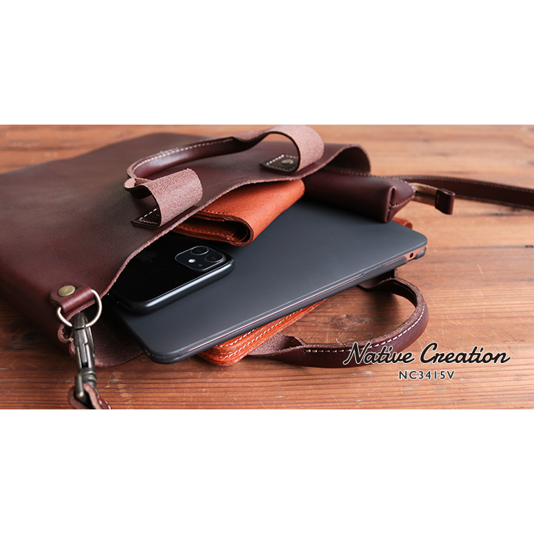 ソフトシュリンクオイルレザー ショルダートートバッグ 栃木レザー NC3415V|Native Creation(ネイティブクリエーション)公式オンラインショップ