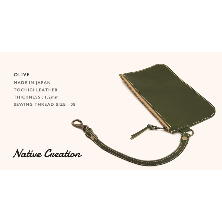 【レザーポーチ】栃木レザー NC3416V