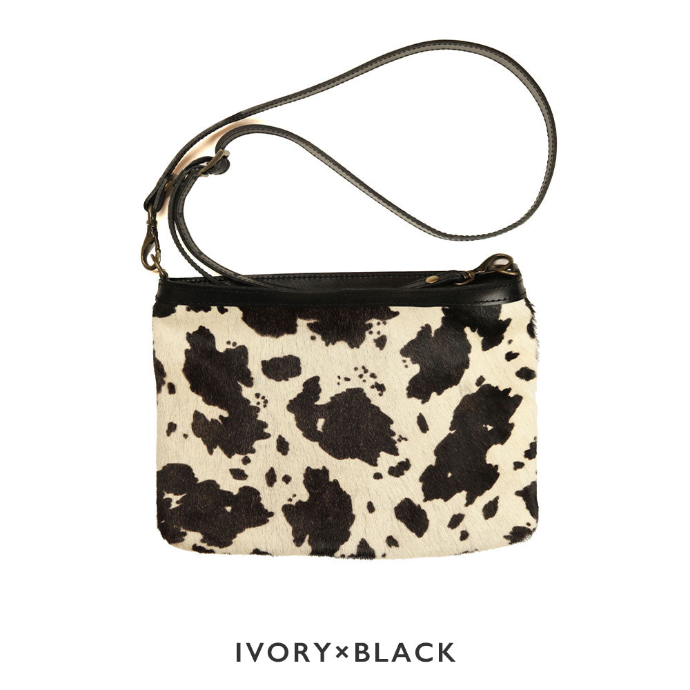 予約割20%実施中!【小サイズ】レザーファー(牛柄)サコッシュ NC3419FC