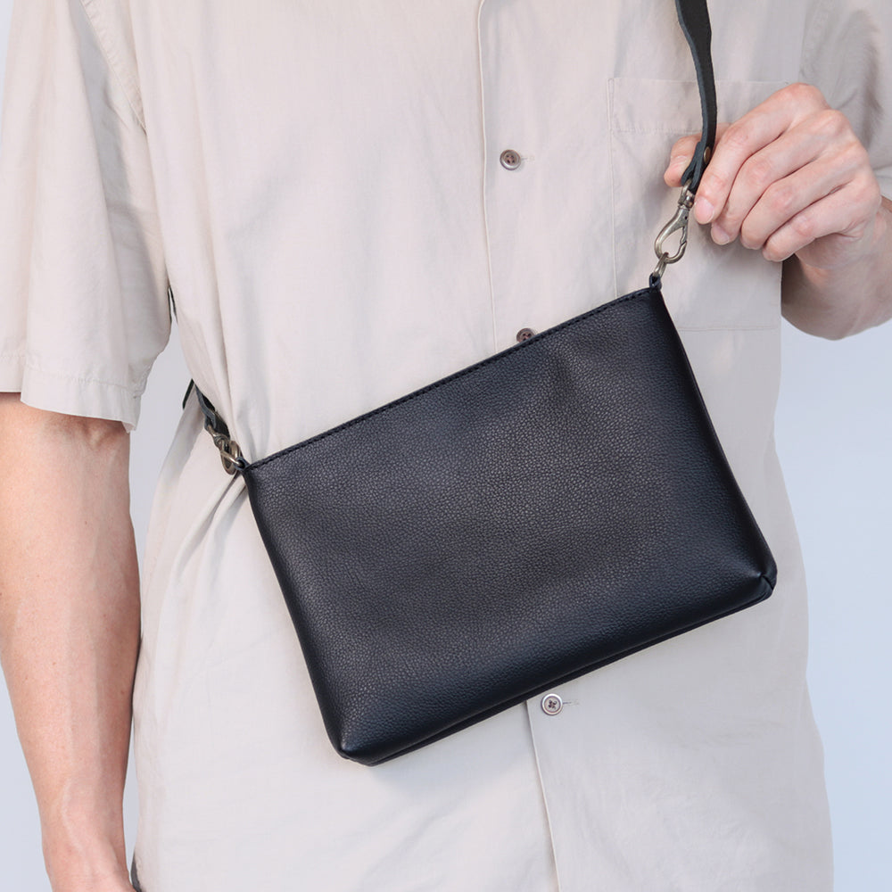 【浅型-小サイズ】姫路レザー シンプルを極めたレザーサコッシュ NC3419S