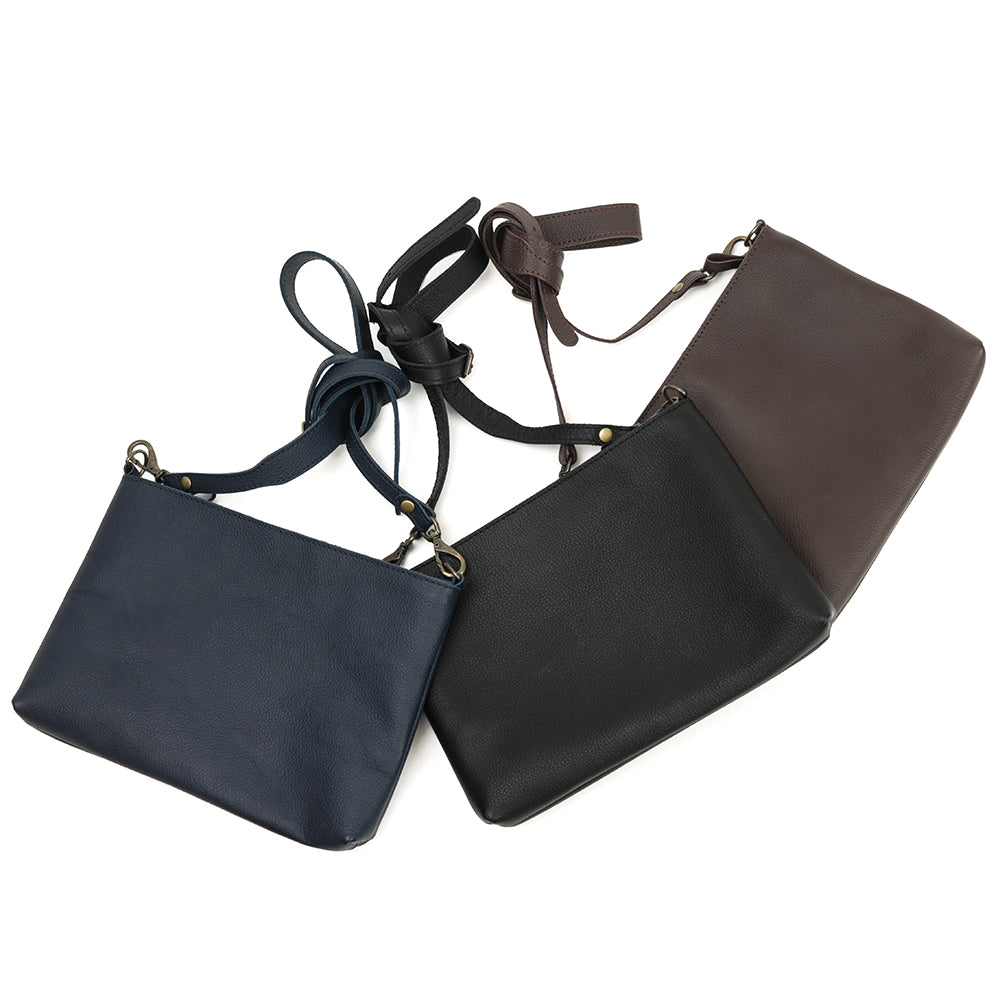 【浅型-中サイズ】姫路レザー シンプルを極めたレザーサコッシュ NC3420S