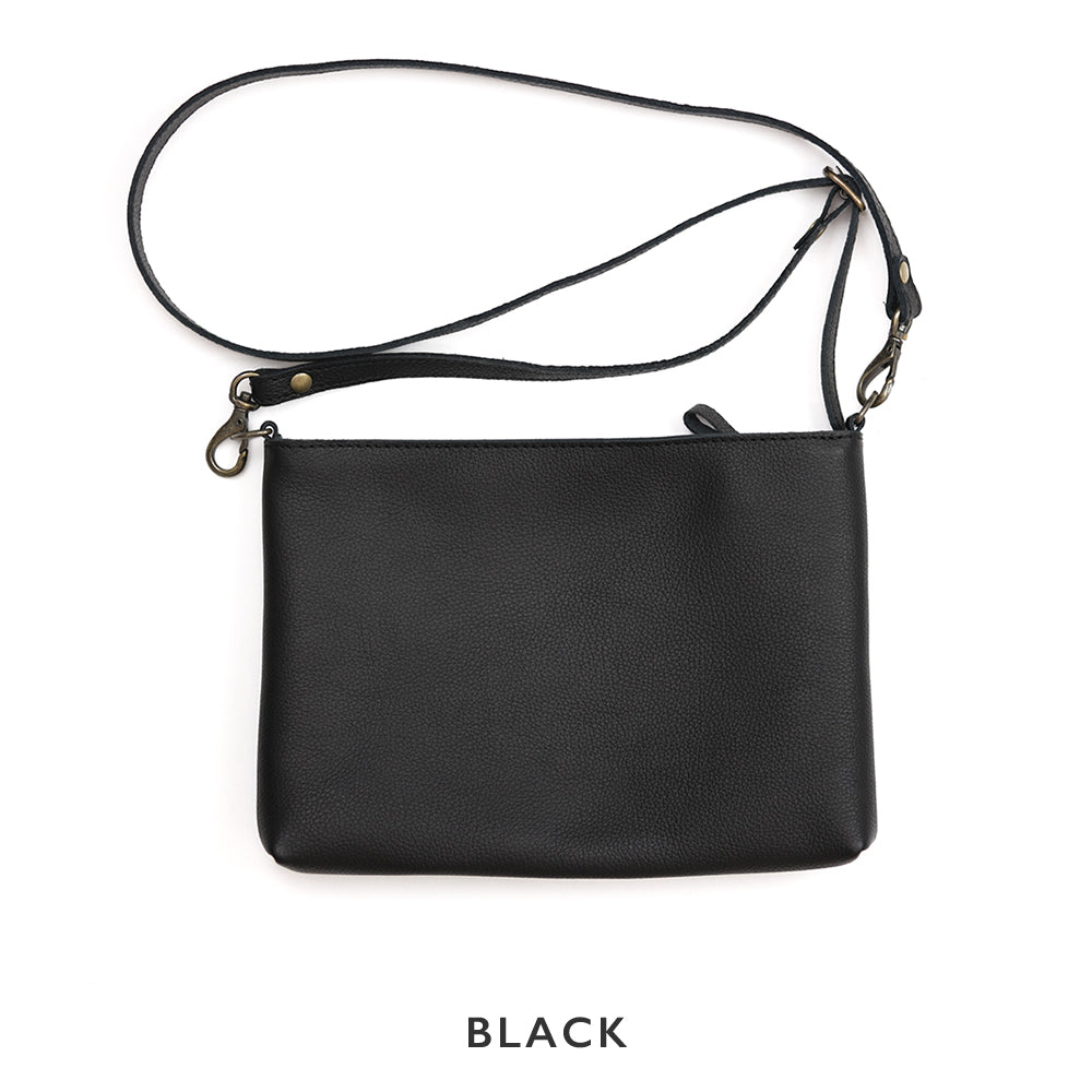 【浅型-中サイズ】姫路レザー シンプルを極めたレザーサコッシュ NC3420s