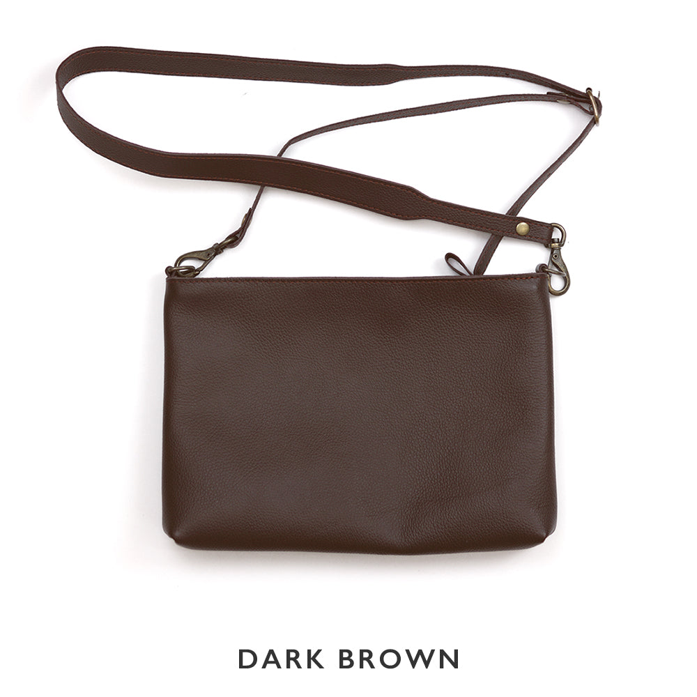 【浅型-中サイズ】姫路レザー シンプルを極めたレザーサコッシュ NC3420S