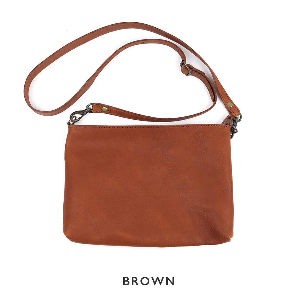 【浅型-中サイズ】栃木レザー シンプルを極めたレザーサコッシュ NC3420V