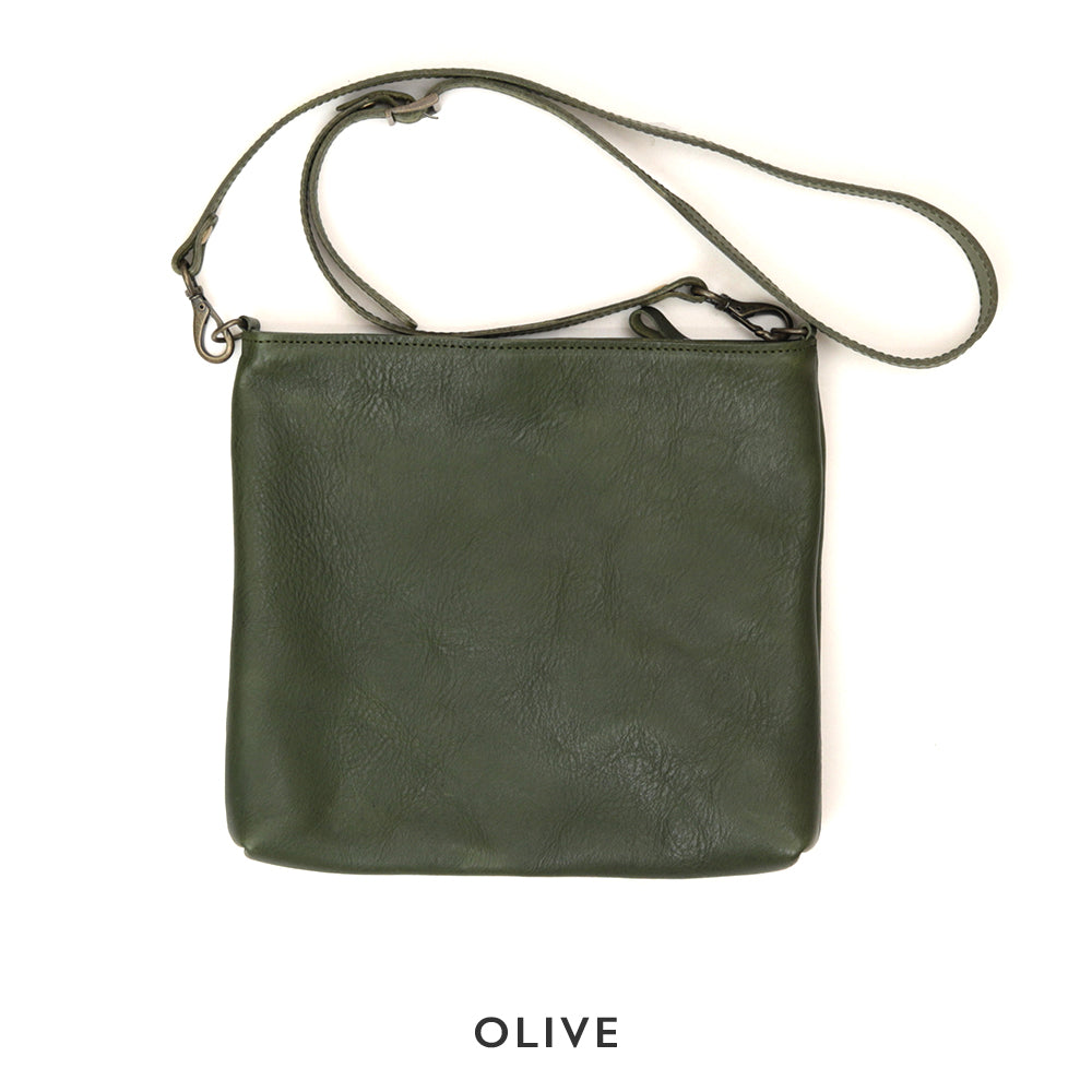 【深型-小サイズ】栃木レザー シンプルを極めたレザーサコッシュ NC3421v