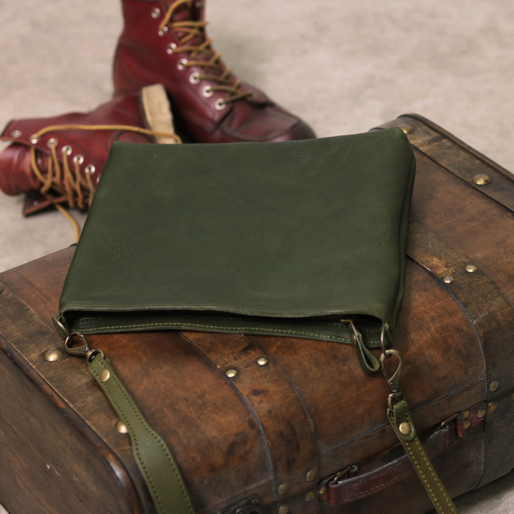 【深型-小サイズ】栃木レザー シンプルを極めたレザーサコッシュ NC3421v