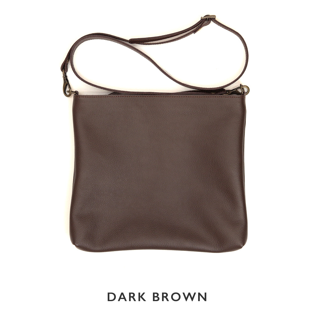 【深型-中サイズ】姫路レザー シンプルを極めたレザーサコッシュ NC3422s