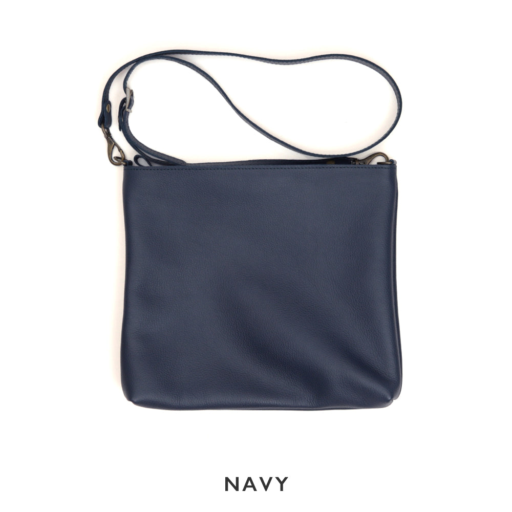 【深型-中サイズ】姫路レザー シンプルを極めたレザーサコッシュ NC3422s