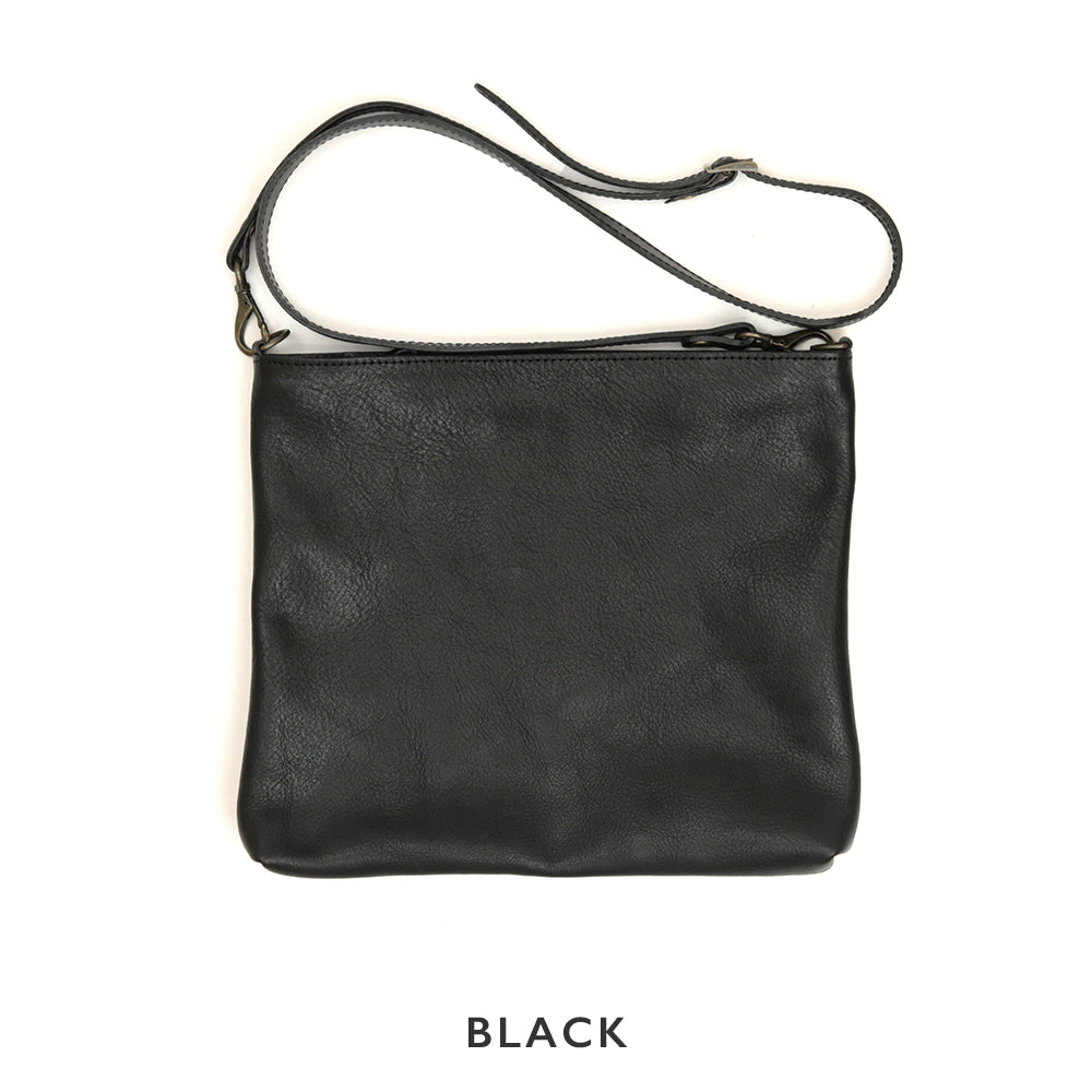 【深型-中サイズ】栃木レザー シンプルを極めたレザーサコッシュ NC3422v