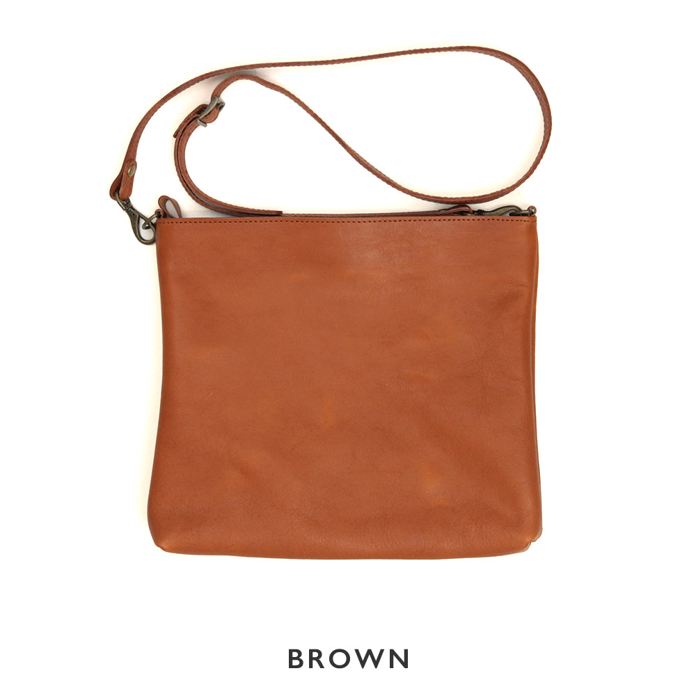 【深型-中サイズ】栃木レザー シンプルを極めたレザーサコッシュ NC3422v