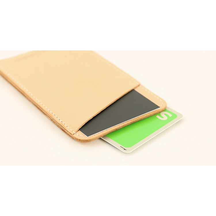 Natural leather pass case NC3703-NTR