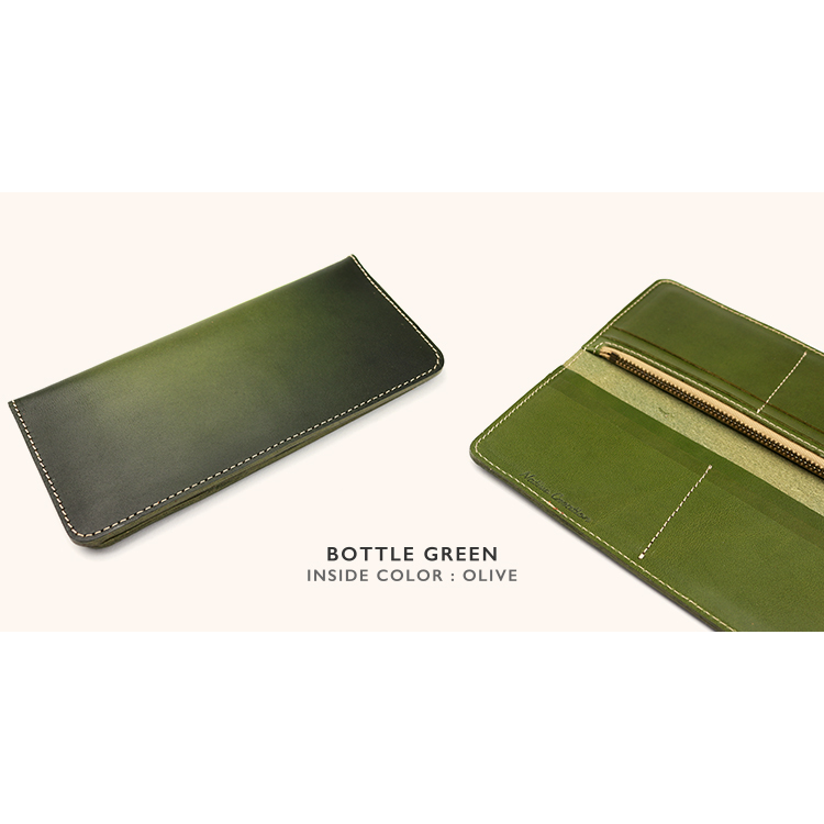 Antique dyed smart long wallet NC3730D