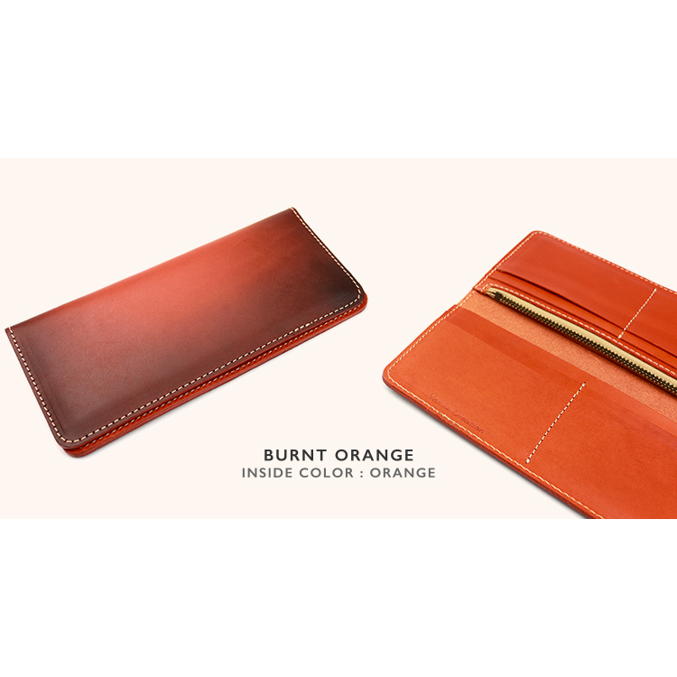 Antique dyed smart long wallet NC3730D