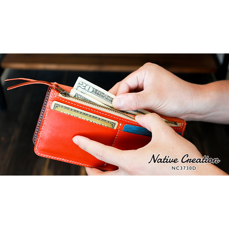 Antique dyed smart long wallet NC3730D