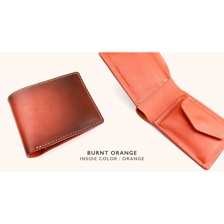 Antique dyed bi-fold wallet NC3731D