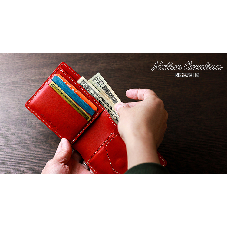 Antique dyed bi-fold wallet NC3731D