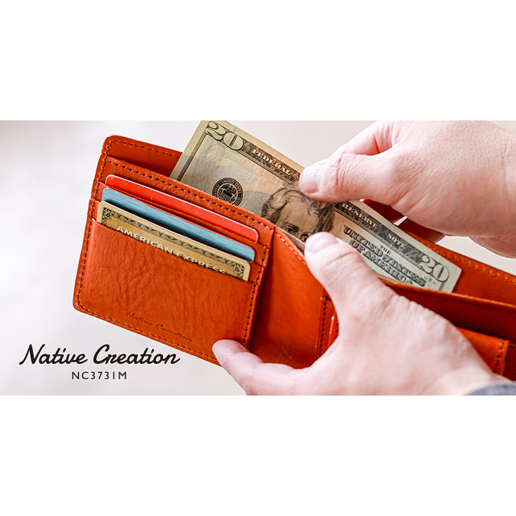 定番二つ折り財布 ソフトシュリンクオイルレザー NC3731M