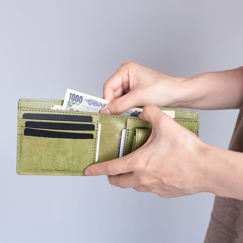 定番二つ折り財布 イタリアンレザー NC3731W