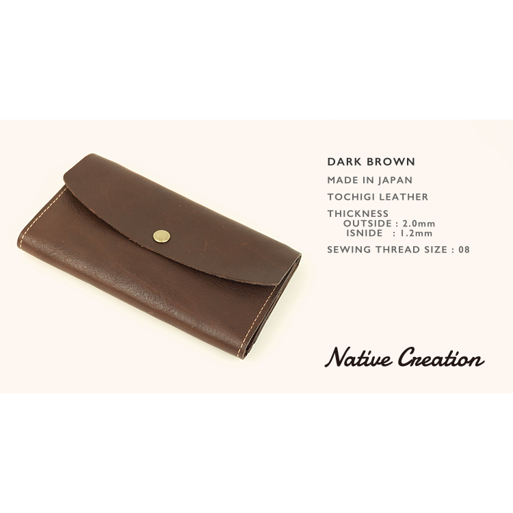 Soft Shrink Oil Leather Tri-Fold Long Wallet NC3738