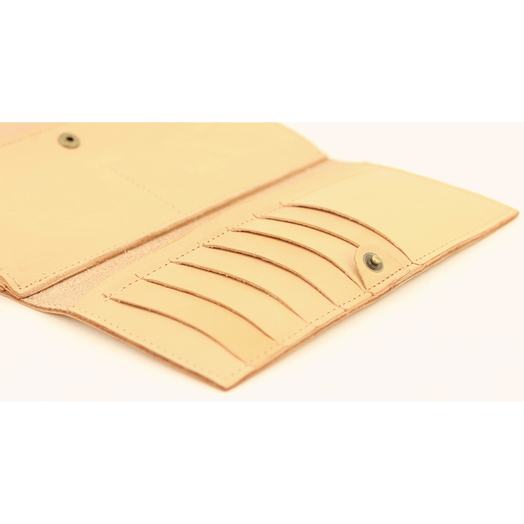 【三つ折りロングウォレット】栃木レザーナチュラル NC3738-NTR