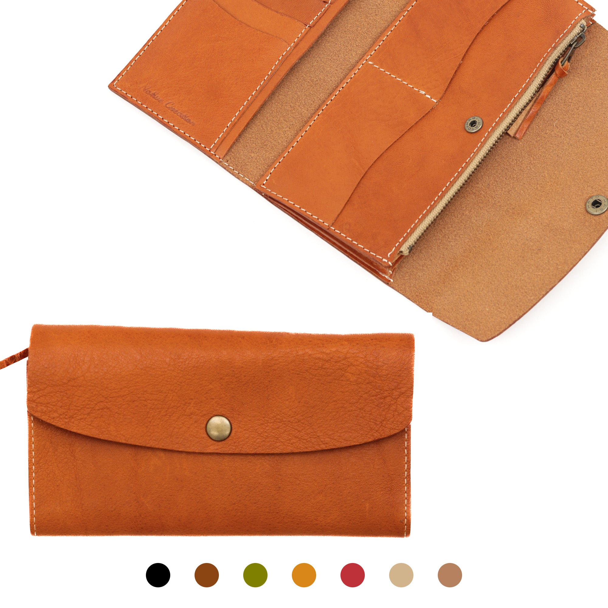 ソフトシュリンクオイルレザー 三つ折り長財布 NC3738