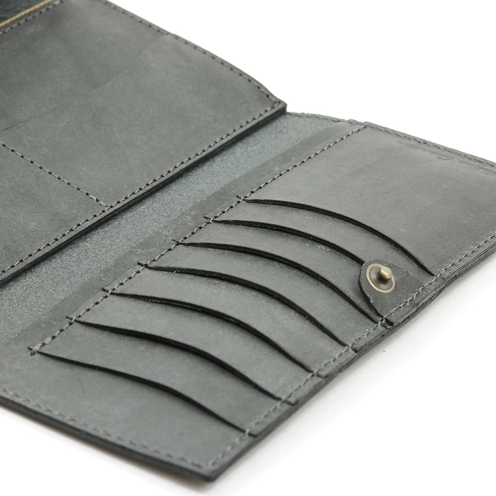 Italian leather tri-fold long wallet NC3738W