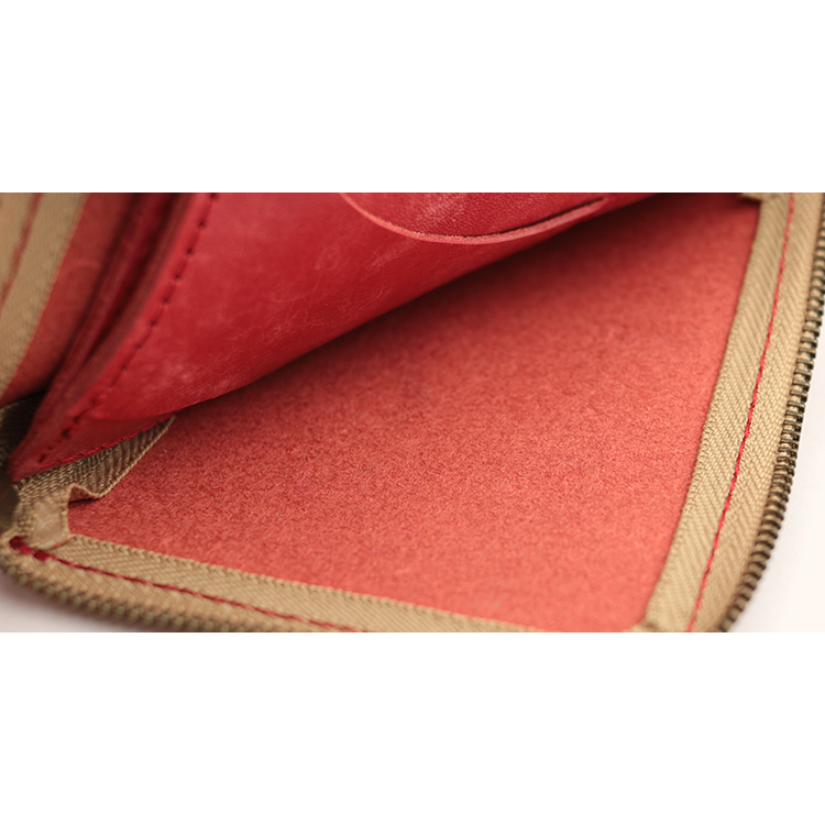 【L字ファスナーコンパクト財布】イタリアンレザー NC3746w