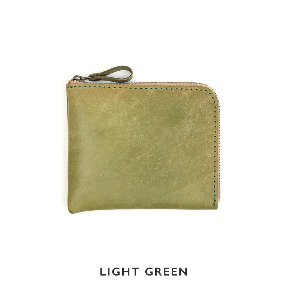 【L字ファスナーコンパクト財布】イタリアンレザー NC3746w