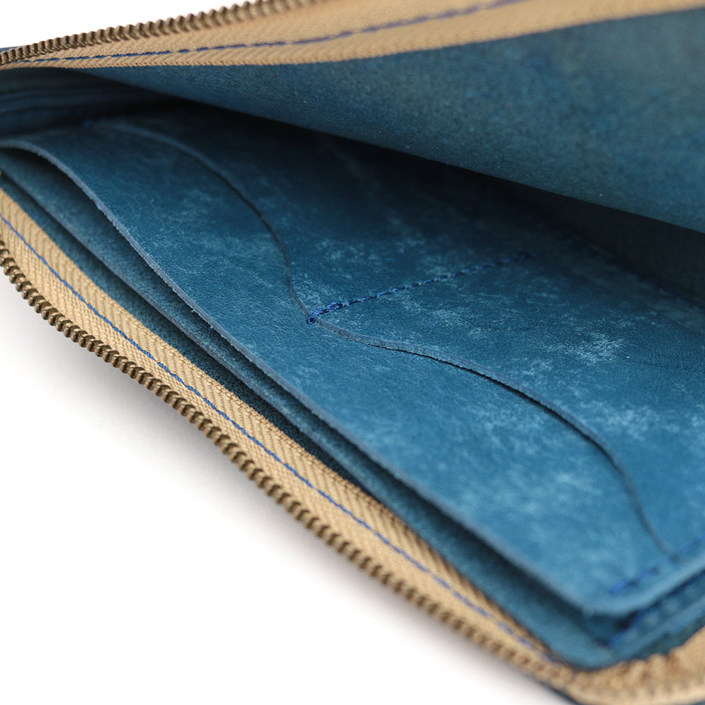 L-shaped zipper thin long wallet NC3749w