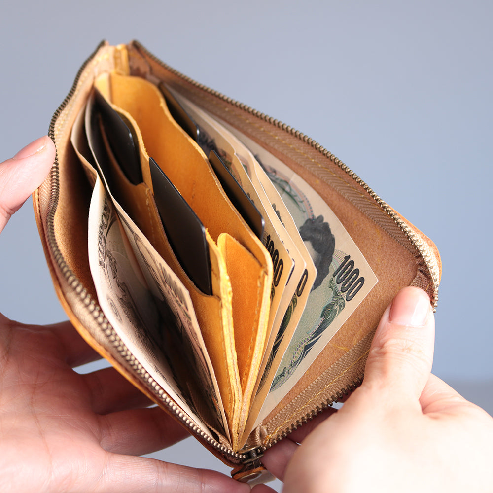 L字ファスナー薄型長財布 イタリアンレザーNC3749w