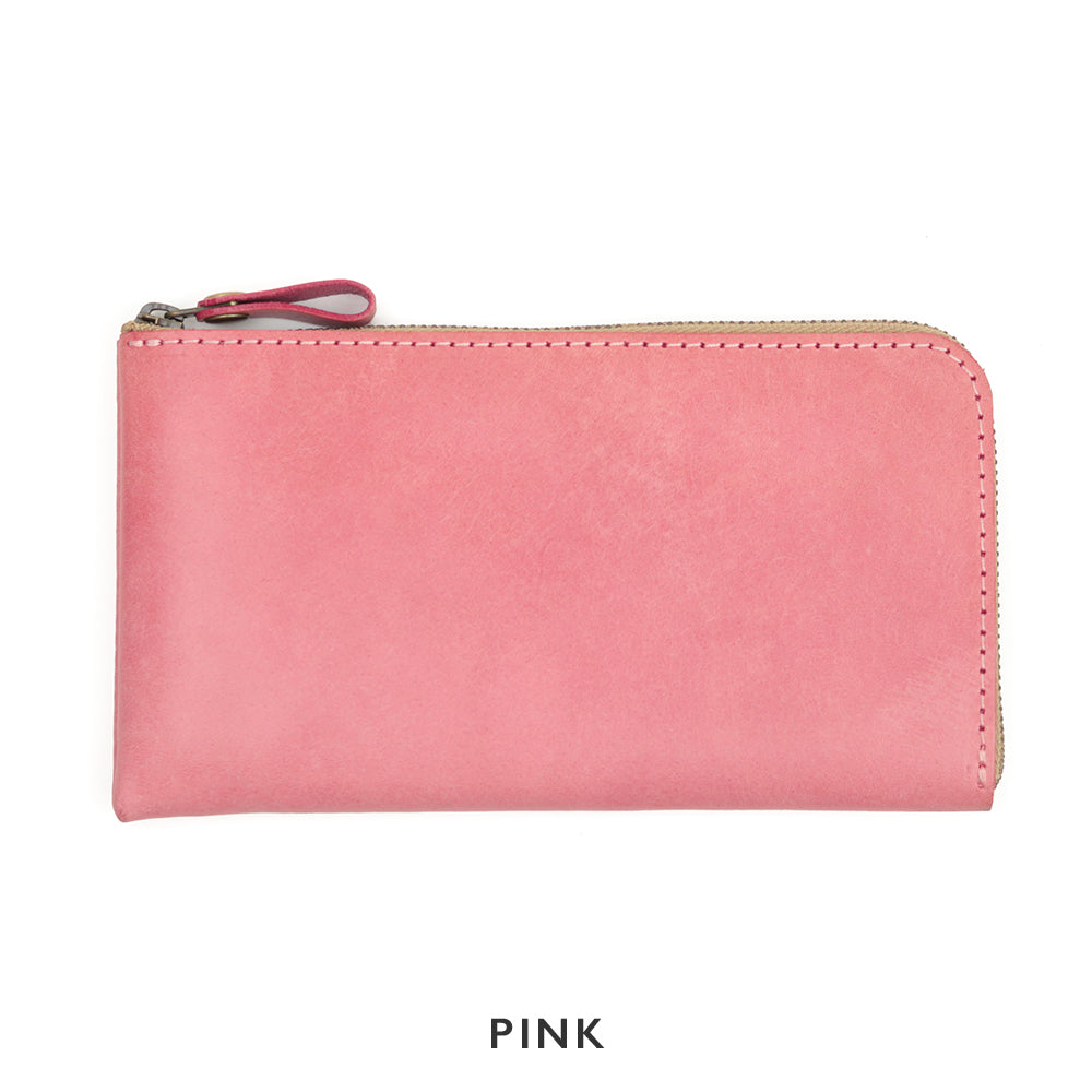 L-shaped zipper thin long wallet NC3749w