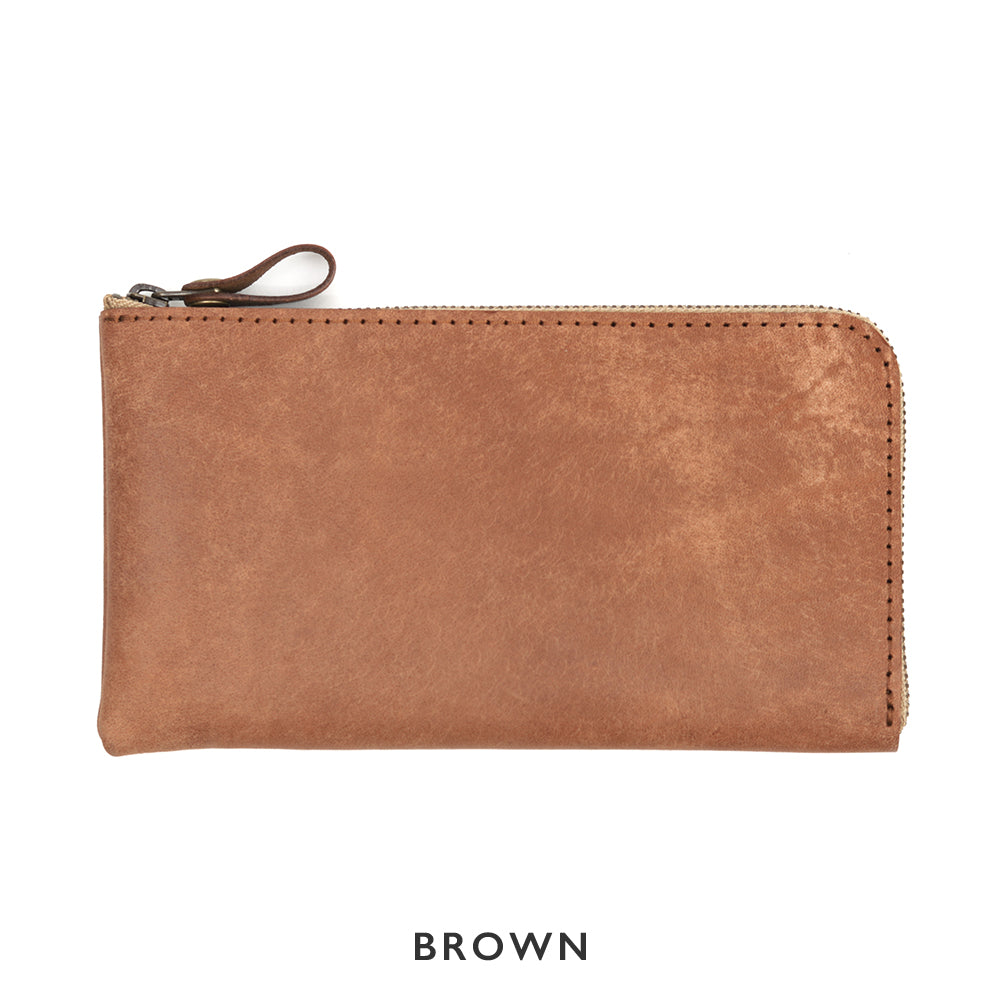 L-shaped zipper thin long wallet NC3749w