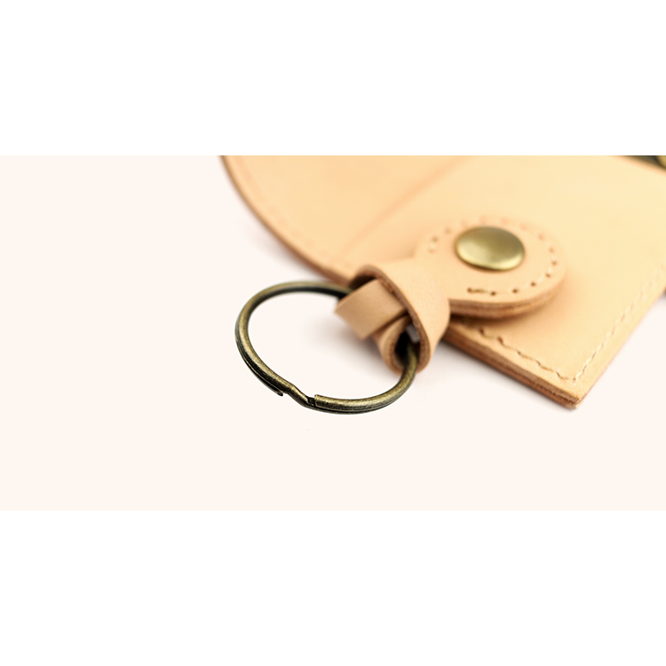 Natural leather bi-fold 4-key case NC3760-NTR