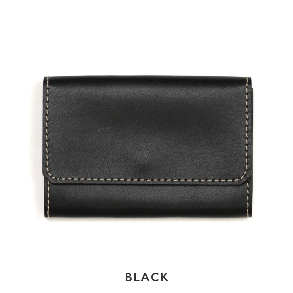 2色のステッチカラーから選べるレザーカードケース NC3769