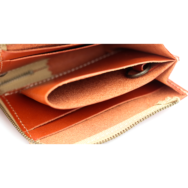 コンパクトなのに大容量。L字ファスナー ミニ財布 栃木レザー NC3773