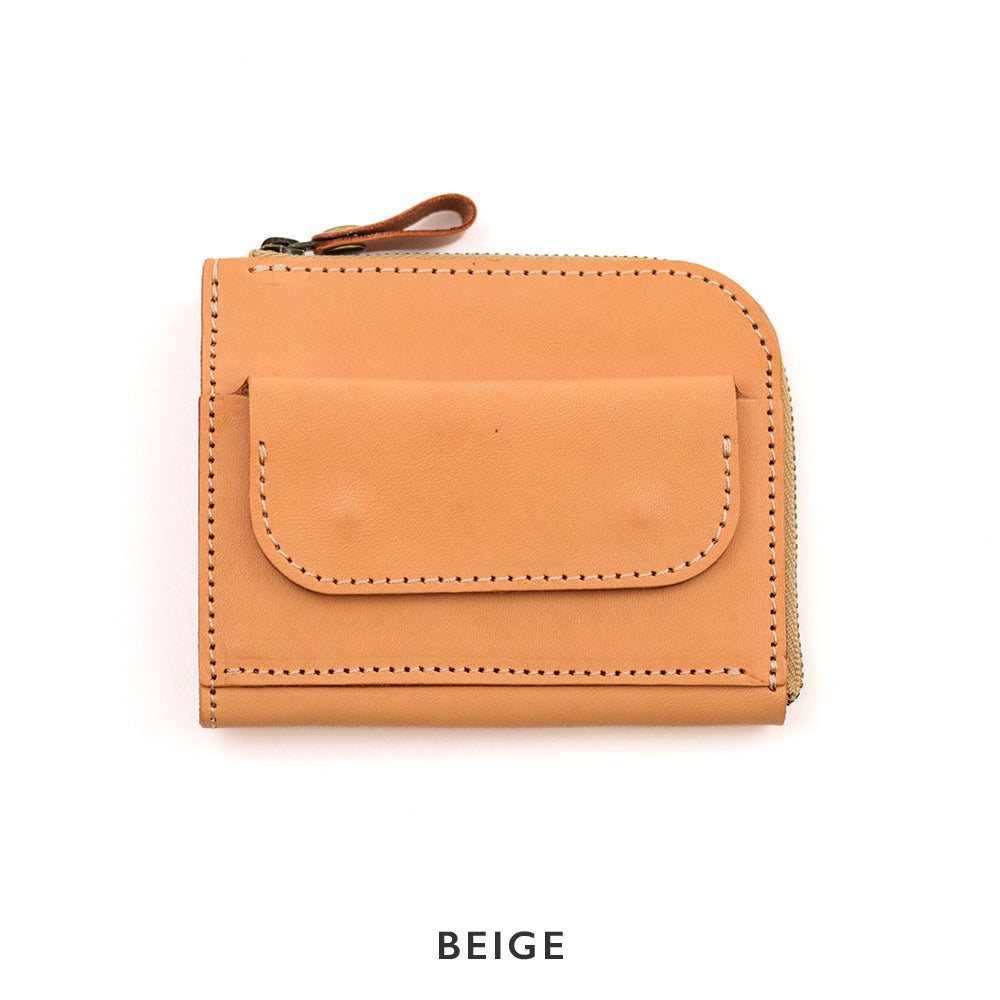 コンパクトなのに大容量。L字ファスナー ミニ財布 栃木レザー NC3773