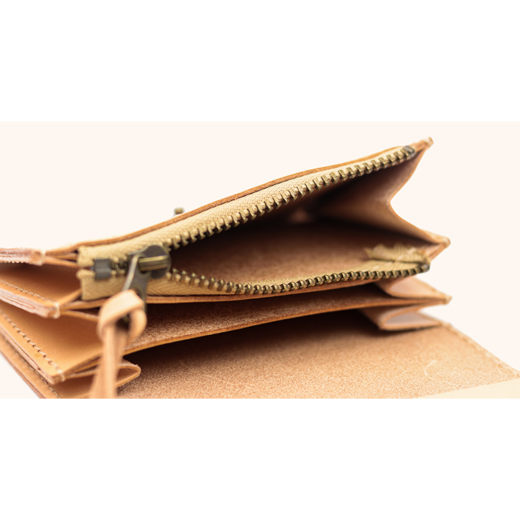 Natural leather mini wallet NC3774-NTR