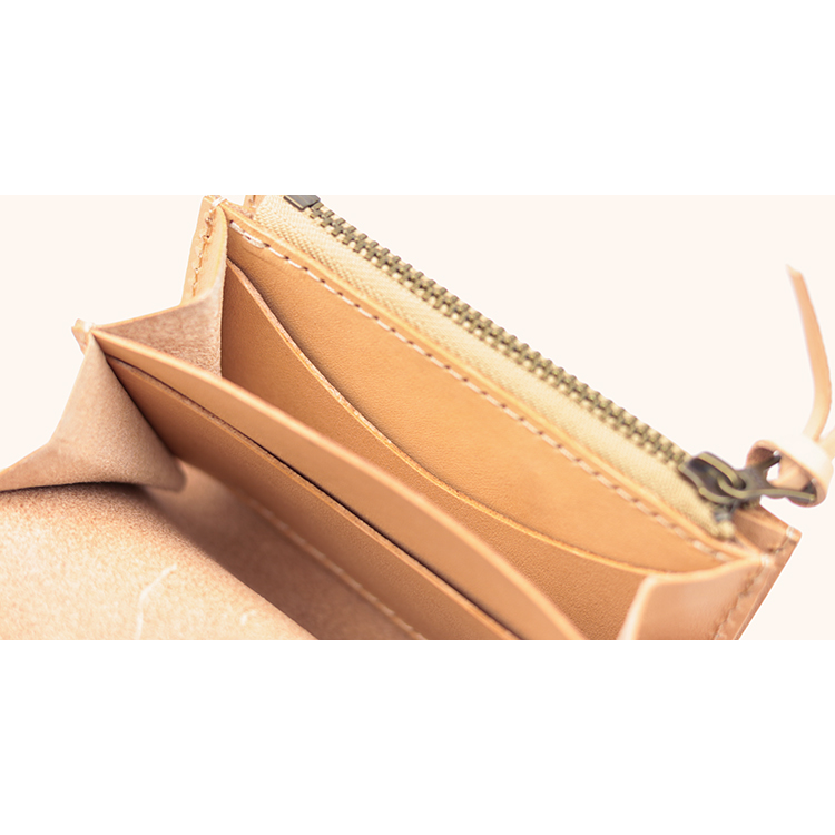 Natural leather mini wallet NC3774-NTR