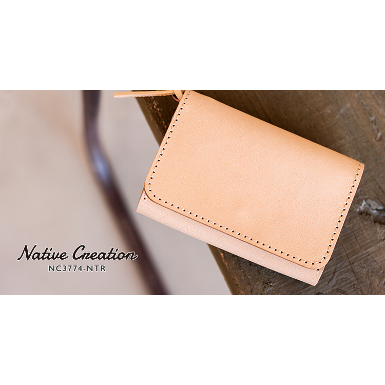 Natural leather mini wallet NC3774-NTR