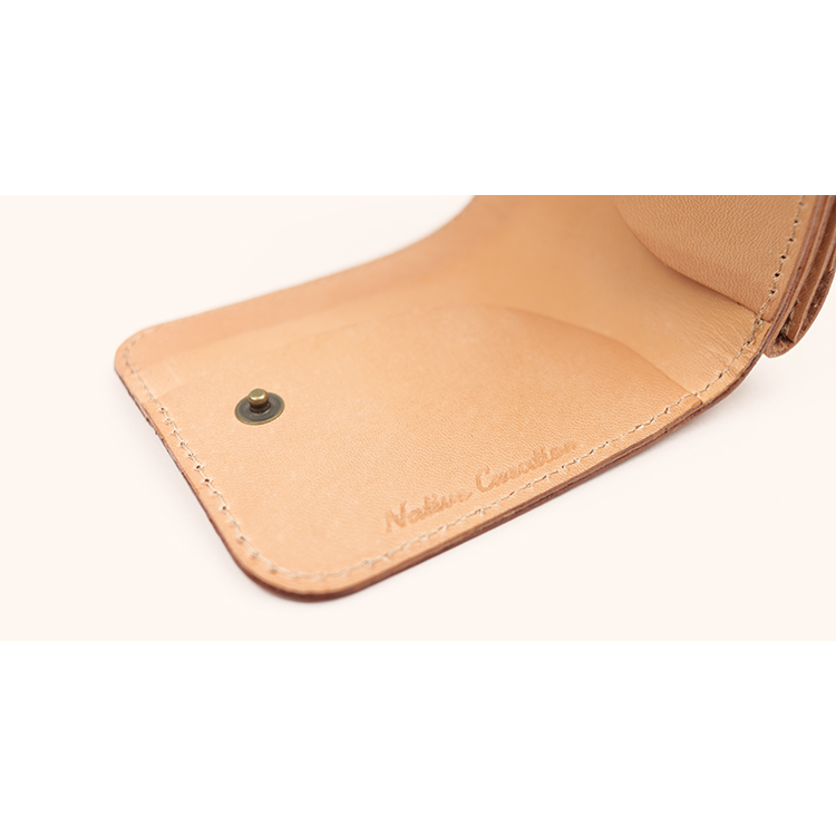 Natural leather bi-fold wallet NC3775-NTR