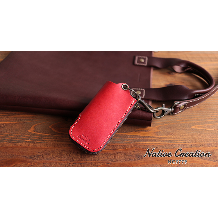 本革ラウンドファスナーキーケース NC3779