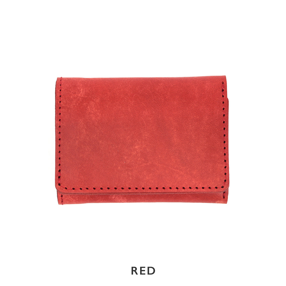 【訳あり品28】 ミニ財布 イタリアンレザーRED NC3783W