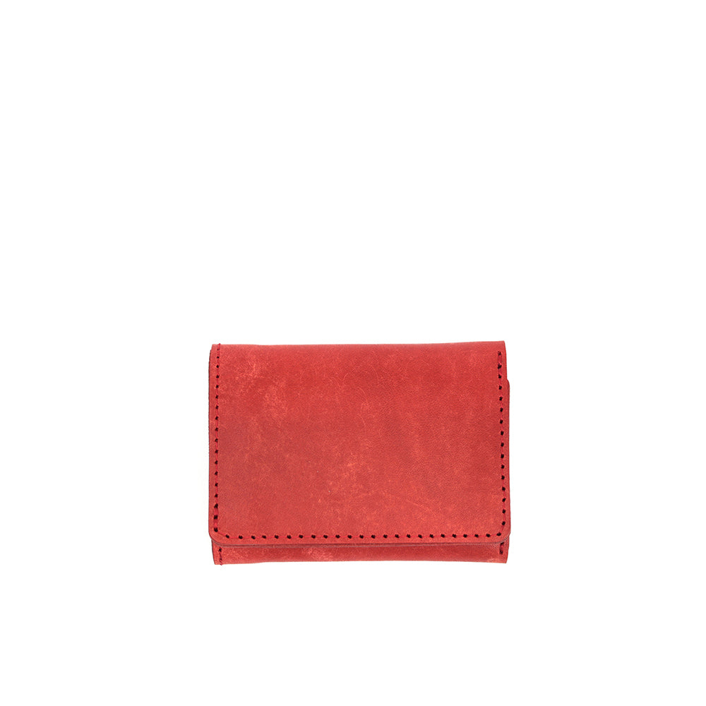 【訳あり品28】 ミニ財布 イタリアンレザーRED NC3783W